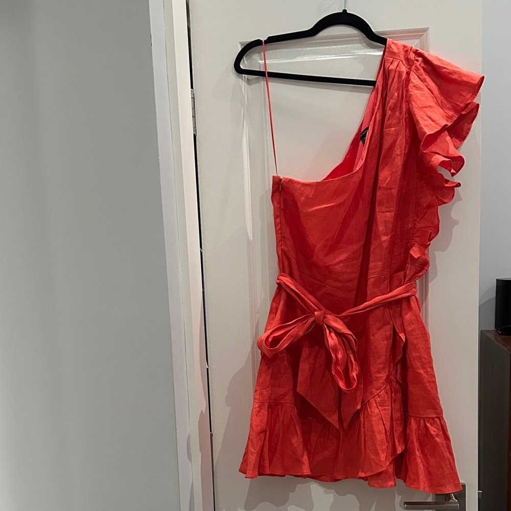 Banana Republic Coral Linen Dress